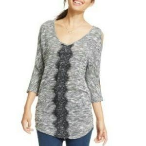 JESSICA SIMPSON Cold Shoulder Knit Top